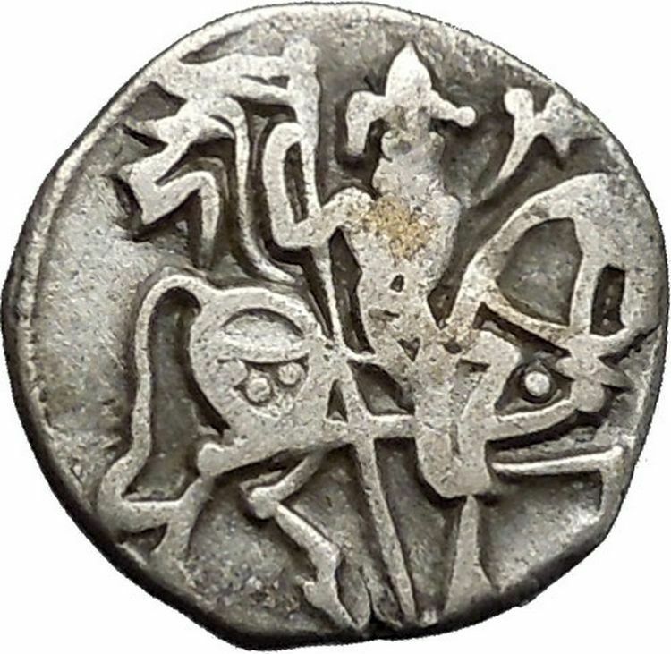 850AD Medieval India Shahis. 'Samanta Deva" Authentic Ancient Silver Coin i45007