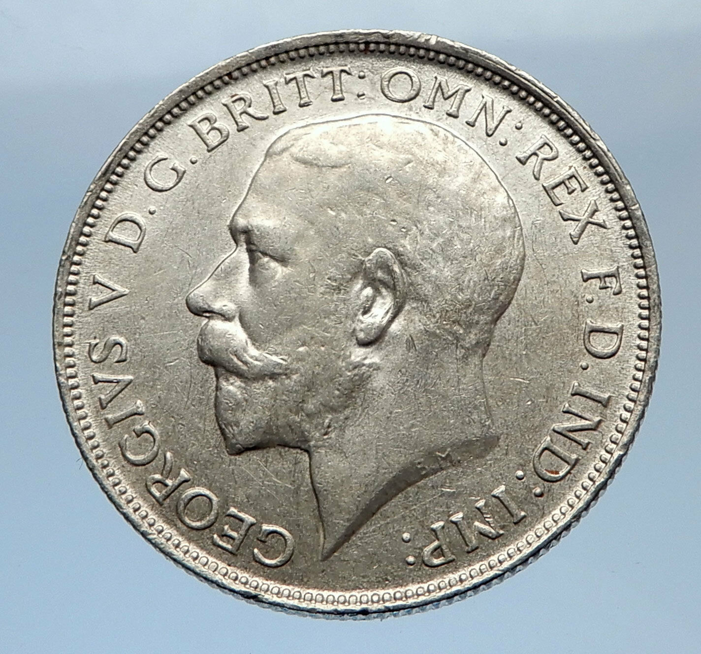 1916 United Kingdom Great Britain GEORGE V Silver Florin 2 Shillings Coin i69403