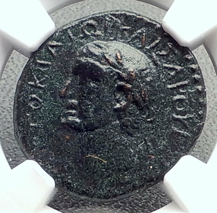 VESPASIAN Authentic Ancient MACEDONIA Koinon Greek Shield Roman Coin NGC i72652