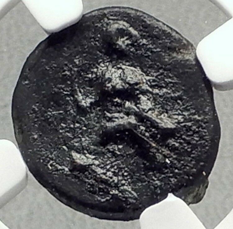 Athl / Atl / AΘA Mint in SICILY 340BC Athena Rare Ancient Greek Coin NGC i72667