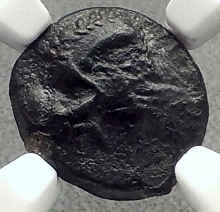 Athl / Atl / AΘA Mint in SICILY 340BC Athena Rare Ancient Greek Coin NGC i72667