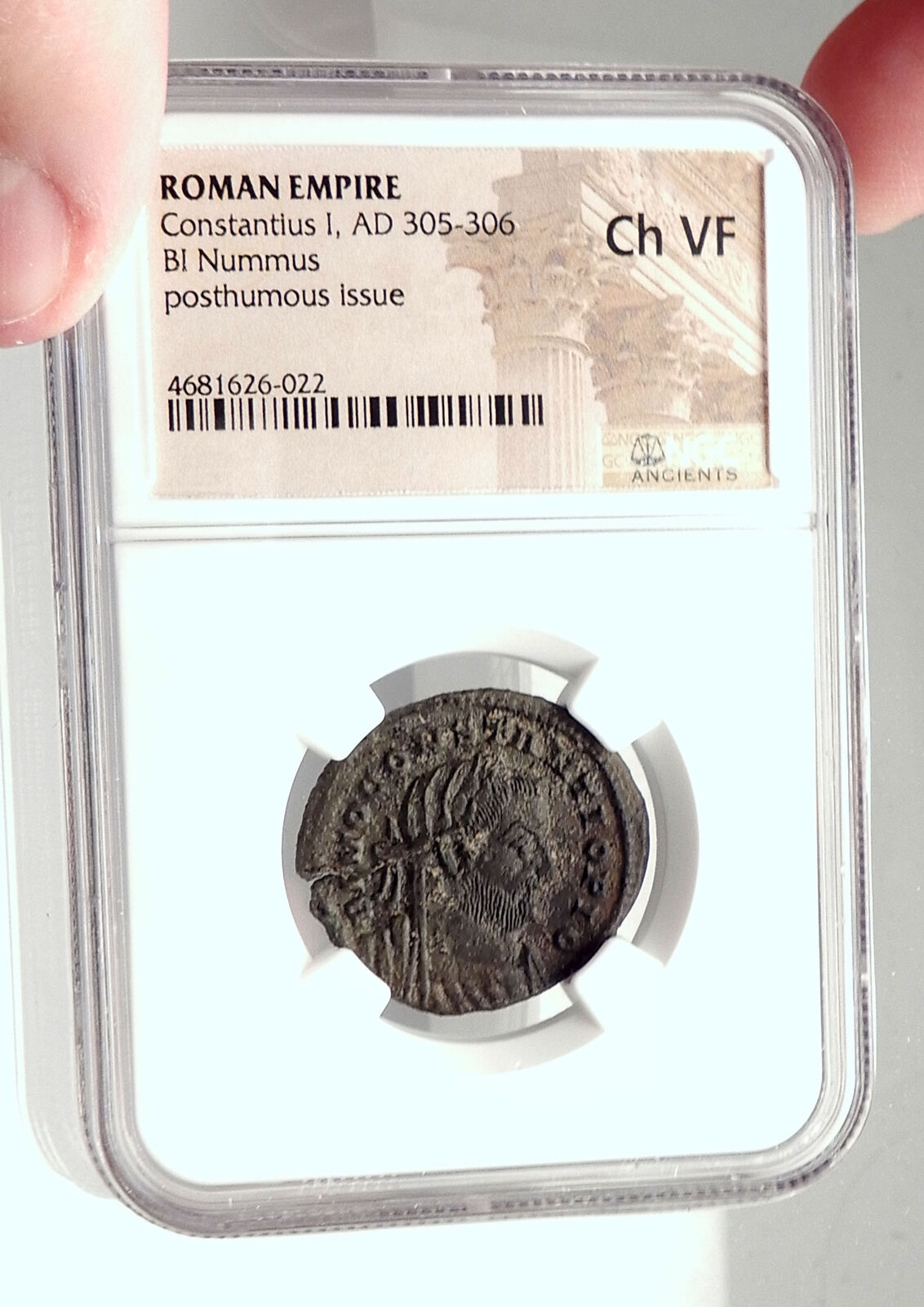 CONSTANTIUS I Chlorus 307AD Lodinium London Mint Ancient Roman Coin NGC i72954