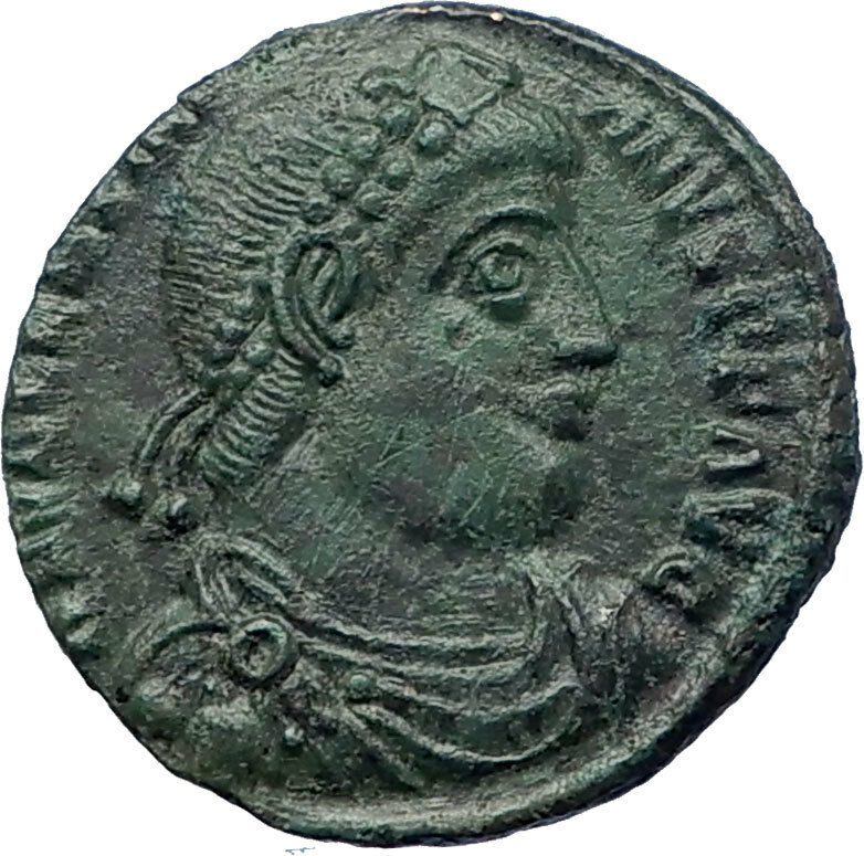 VALENTINIAN I 364AD Genuine Ancient Roman Coin ANGEL VICTORY Nike i73200