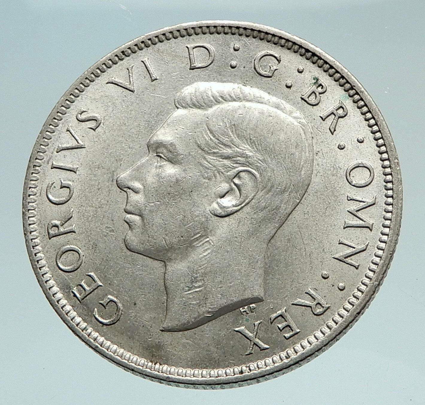 1943 United Kingdom Great Britain GEORGE V Silver Florin 2 Shillings Coin i74505