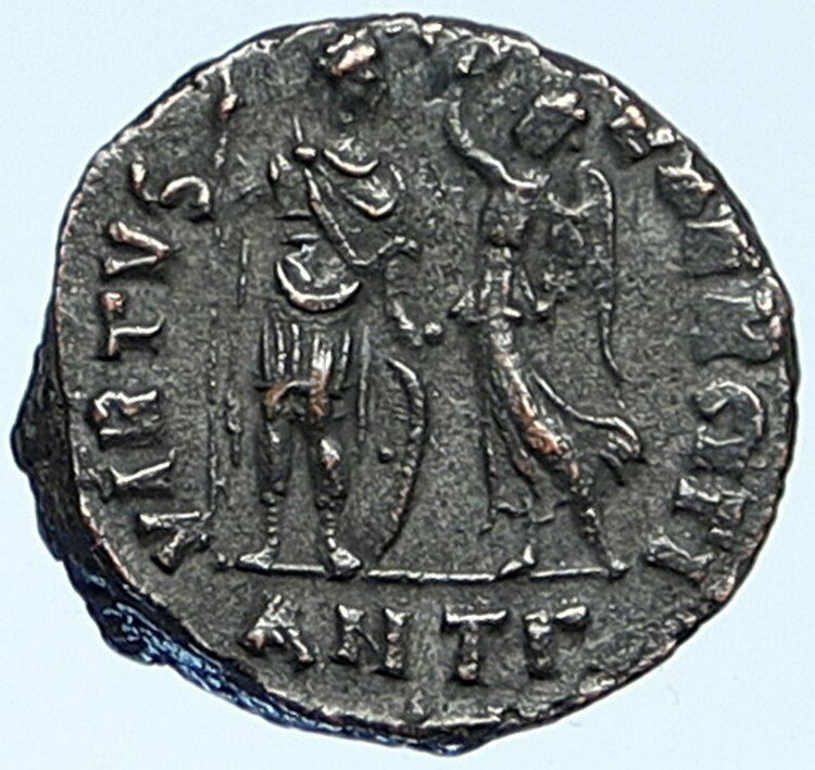 HONORIUS crowned by Victory 395AD Antioch Authentic Ancient Roman Coin i109218