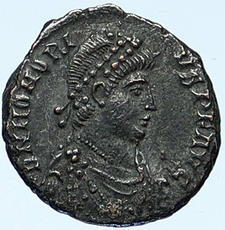 HONORIUS crowned by Victory 395AD Antioch Authentic Ancient Roman Coin i109218