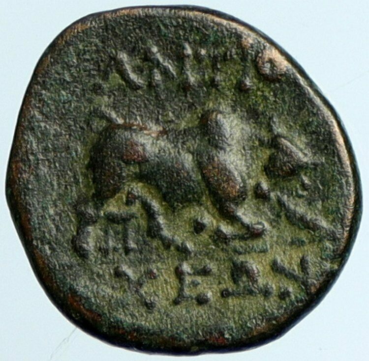 ANTIOCH in CARIA 150-50BC Apollo & Bull Authentic OLD Ancient Greek Coin i102286