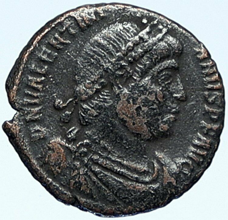 VALENTINIAN I Authentic Ancient 364AD OLD Roman Coin VICTORY ANGEL i109226