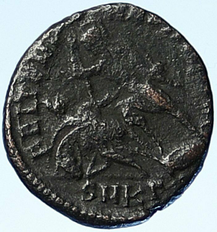 CONSTANTIUS II Cyzicus Ancient Roman Coin GALDIATOR HORSEMAN WAR BATTLE i109139