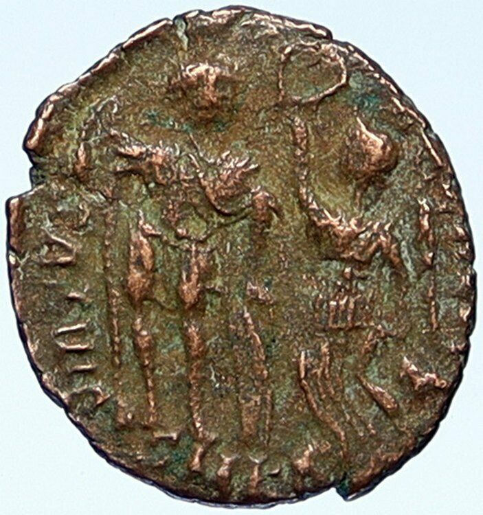 HONORIUS crowned by Victory 395AD Cyzicus Authentic Ancient Roman Coin i109209