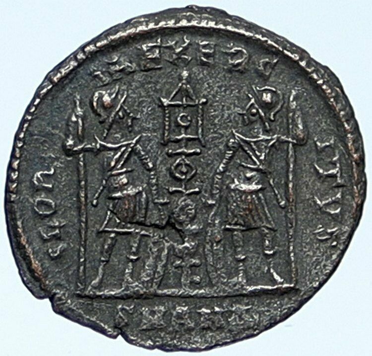 CONSTANTINE I the Great Authentic Ancient Roman Coin WAR LEGION SOLDIERS i109215