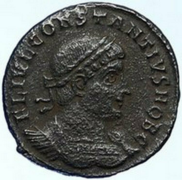 CONSTANTIUS II Antioch Authentic Ancient Roman Coin WAR LEGION SOLDIERS i109190