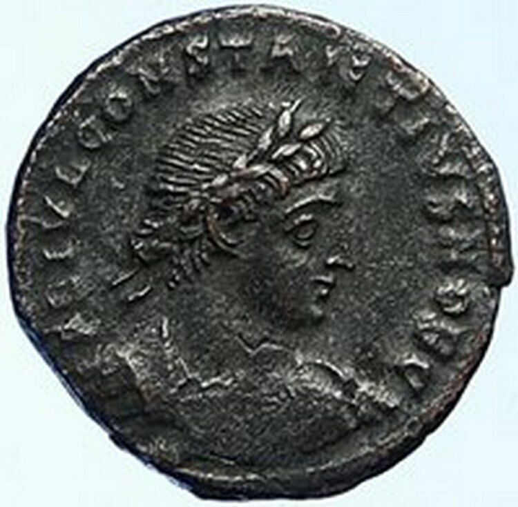 CONSTANTIUS II Antioch Authentic Ancient Roman Coin WAR LEGION SOLDIERS i109195