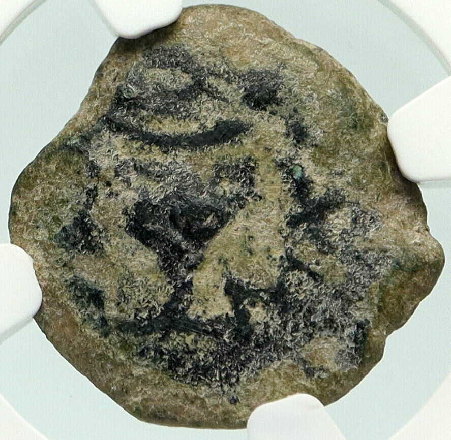 Authentic Ancient JEWISH WAR vs ROMANS 67AD Historical JERUSALEM Coin NGC i84887