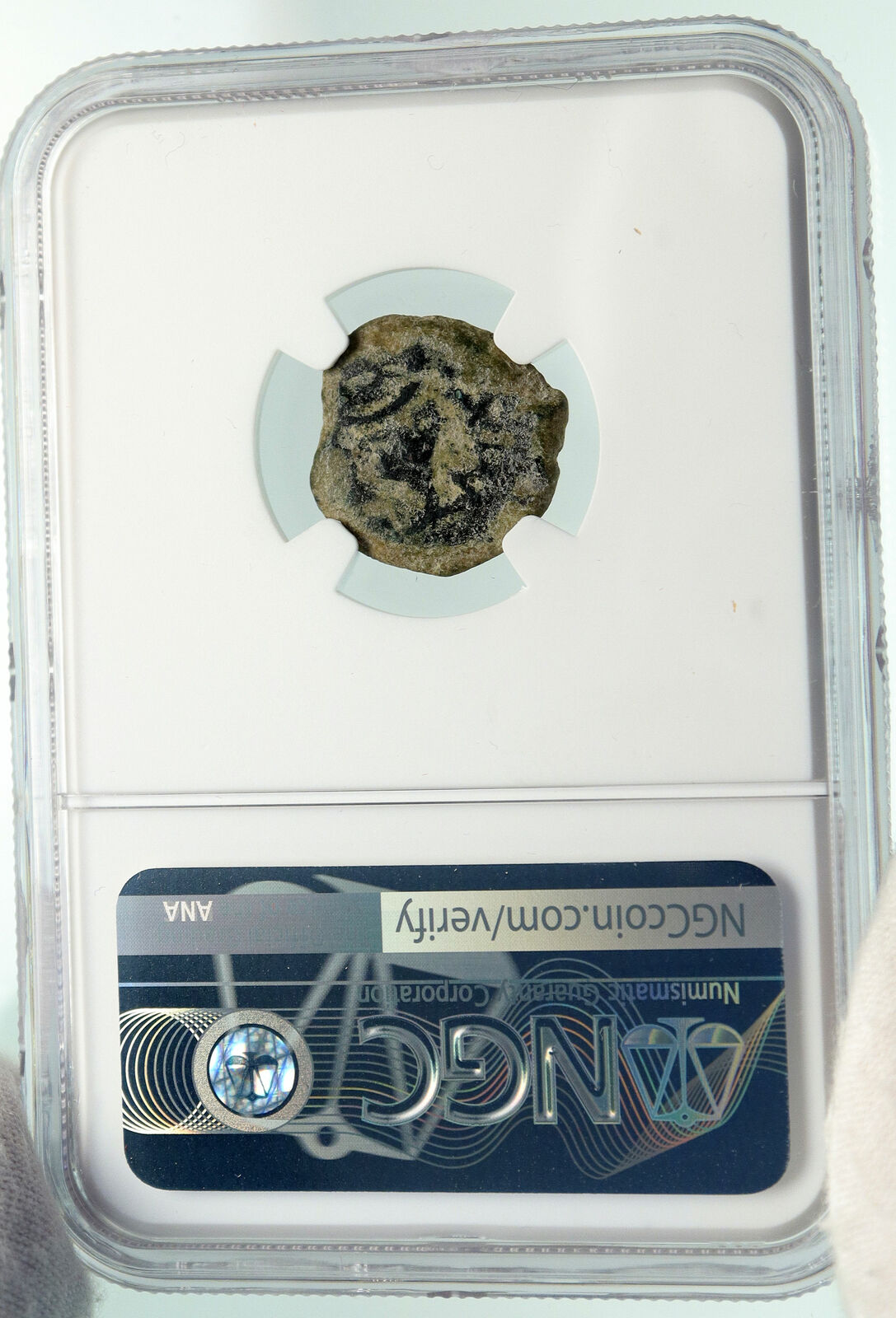 Authentic Ancient JEWISH WAR vs ROMANS 67AD Historical JERUSALEM Coin NGC i84887