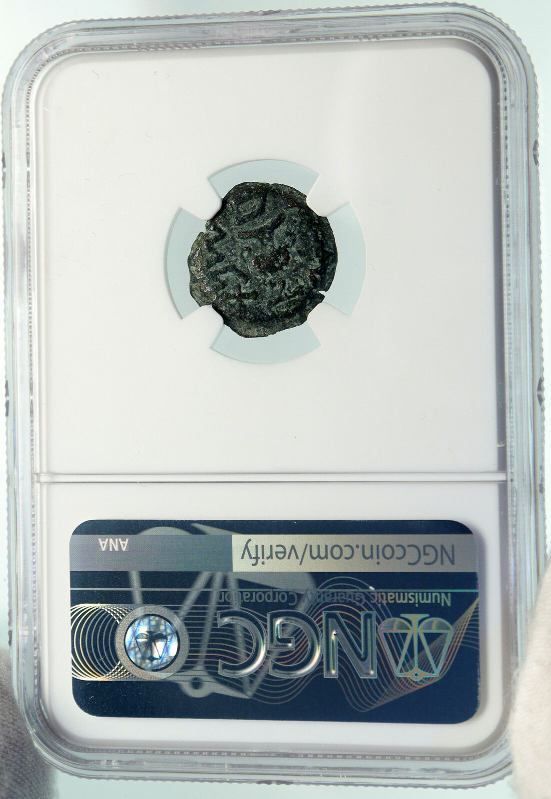 Authentic Ancient JEWISH WAR vs ROMANS 67AD Historical JERUSALEM Coin NGC i84889