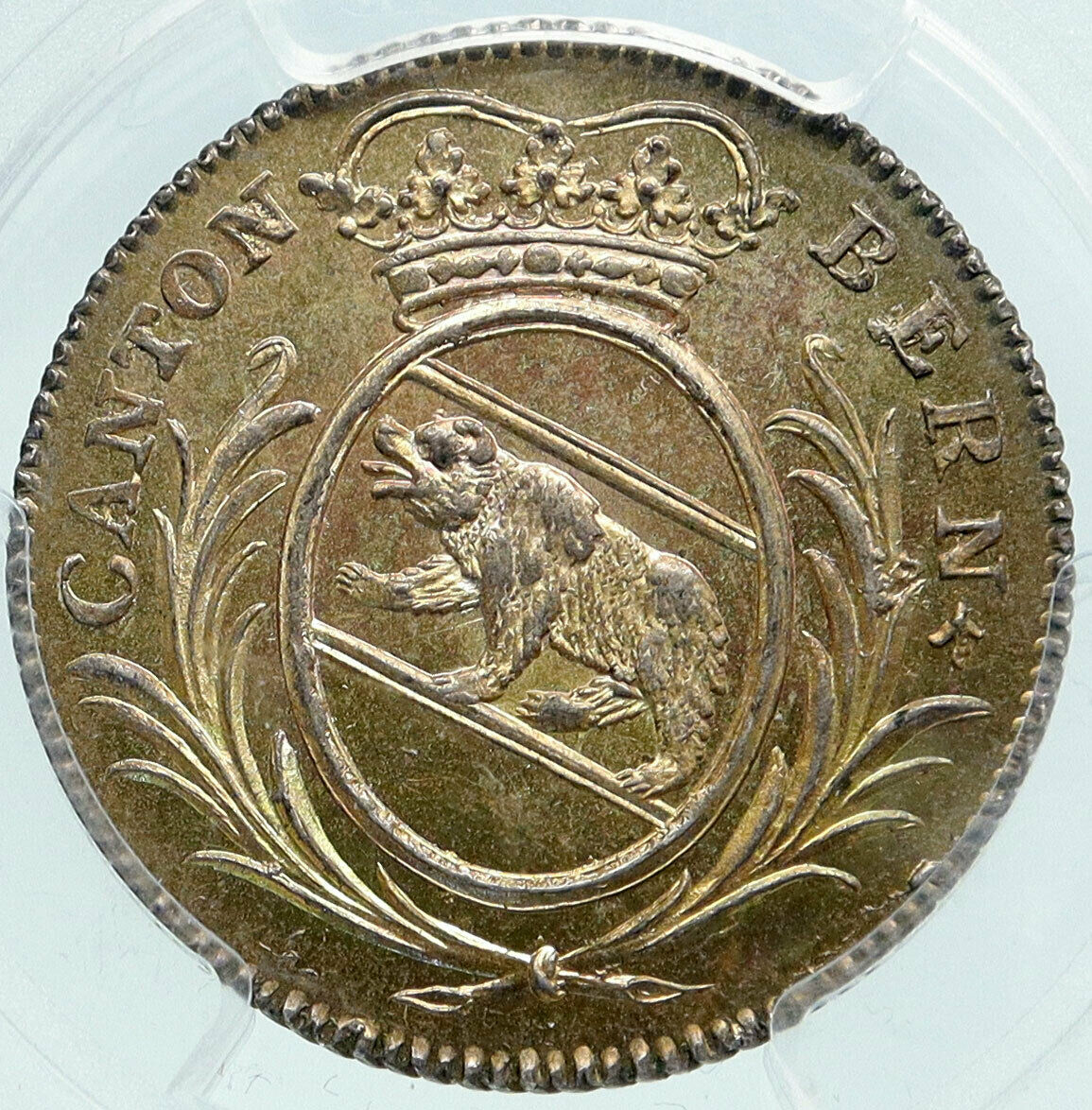 1808 SWITZERLAND Canton of BERN Old Antique Swiss Silver 5 Batz PCGS Coin i86444