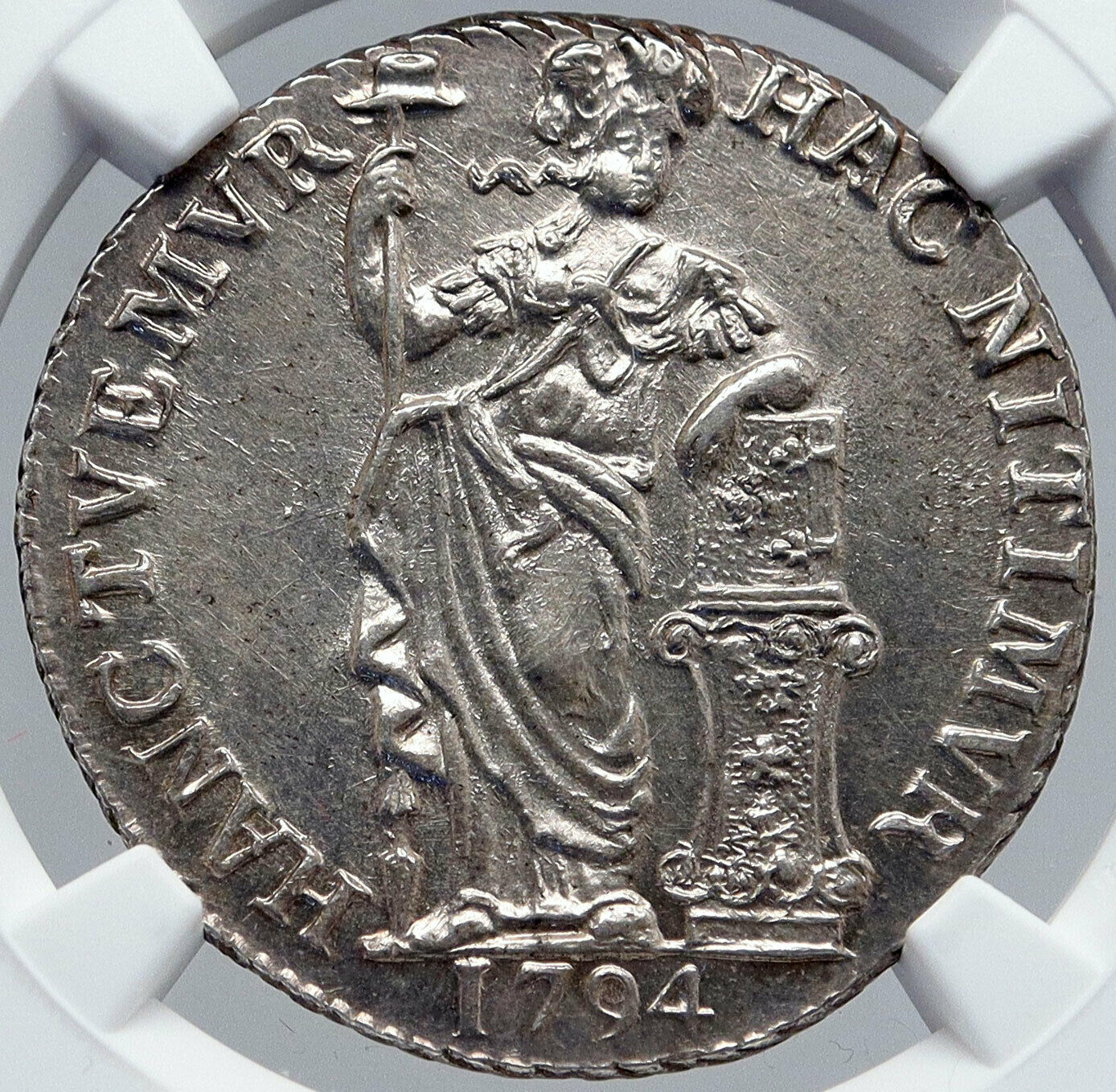 1794 NETHERLANDS Dutch Republic Holland ANTIQUE Silver Gulden Coin NGC i86448