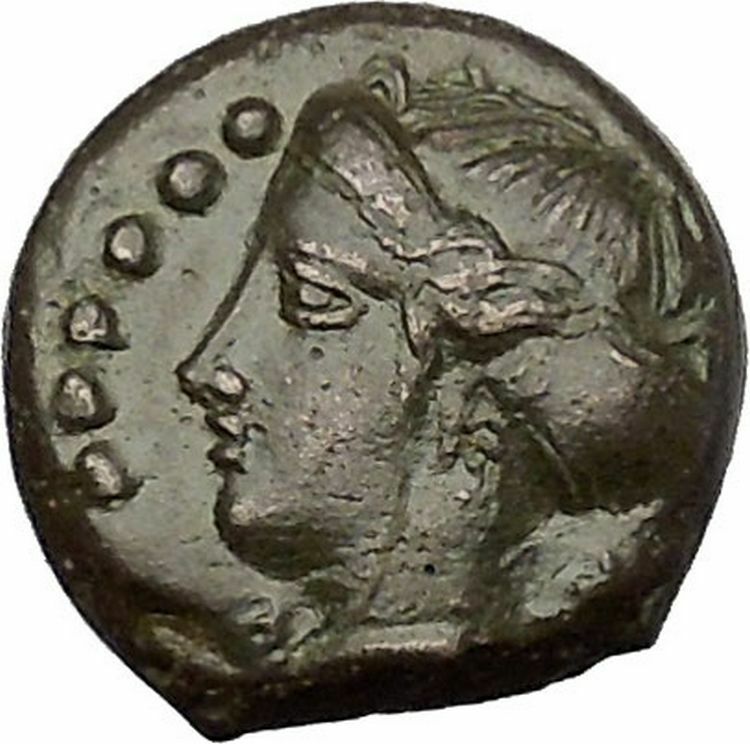 HIMERA in SICILY 415BC NYMPH & Success Wreath Genuine Ancient Greek Coin i51557