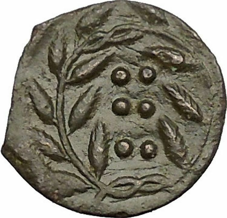 HIMERA in SICILY 415BC NYMPH & Success Wreath Genuine Ancient Greek Coin i51557