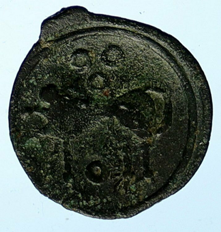 CELTIC Suessiones Tribe GAUL Authentic OLD Ancient Coin like Greek JANUS i104681