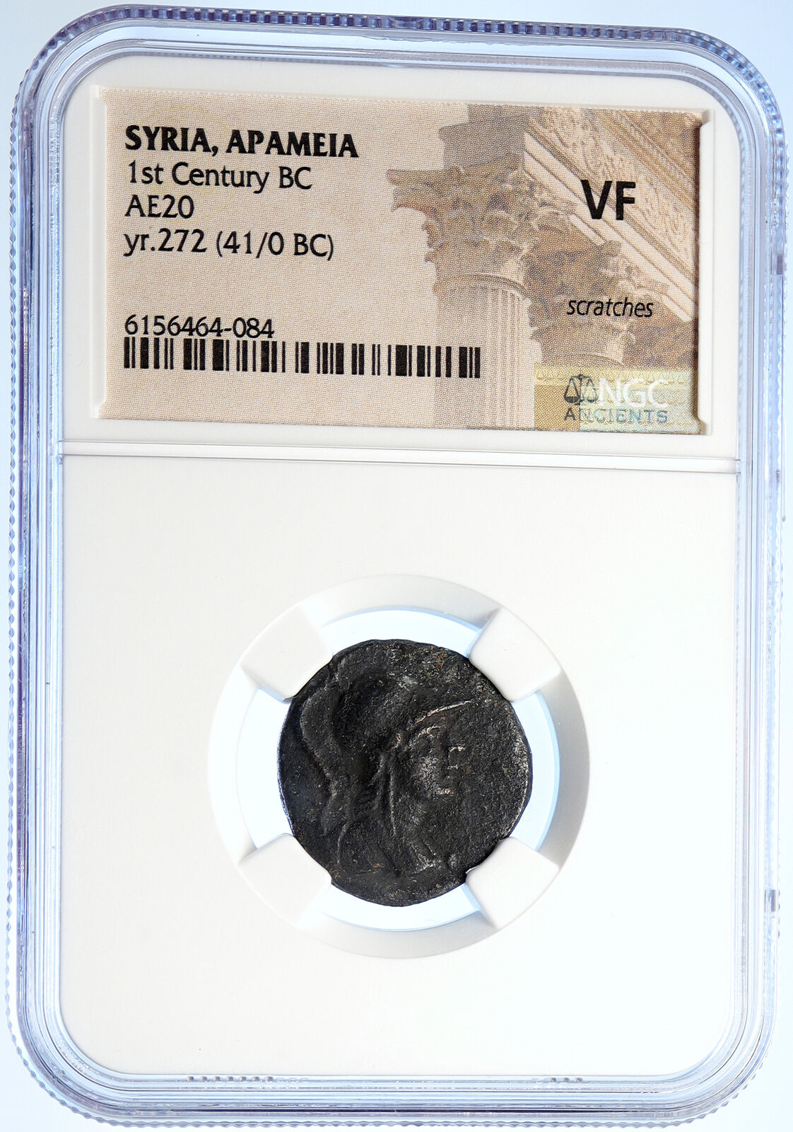 APAMEIA PHRYGIA Athena Nike Regalia Authentic OLD Ancient Greek Coin NGC i106727