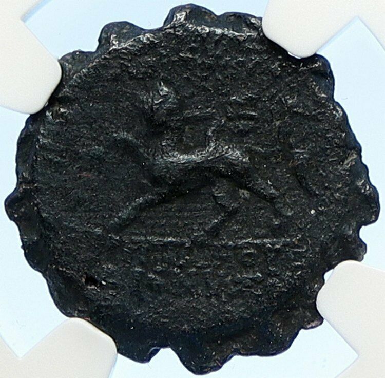 ANTIOCHUS VI Dionysos Seleucid King 145BC Ancient Greek Coin Panther NGC i106749