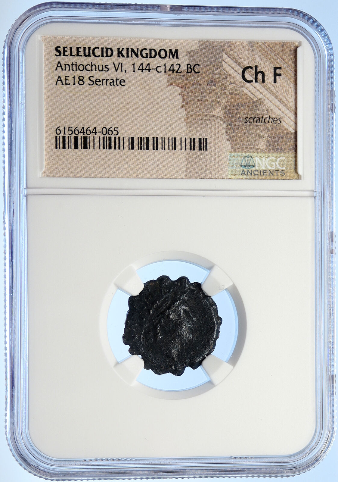 ANTIOCHUS VI Dionysos Seleucid King 145BC Ancient Greek Coin Panther NGC i106749