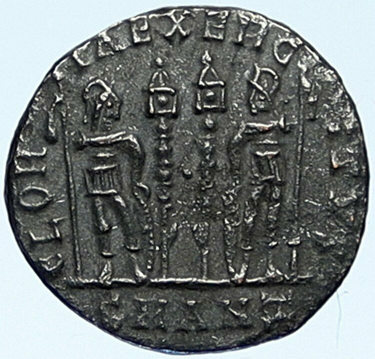 CONSTANTIUS II Antioch Authentic Ancient Roman Coin WAR LEGION SOLDIERS i109268