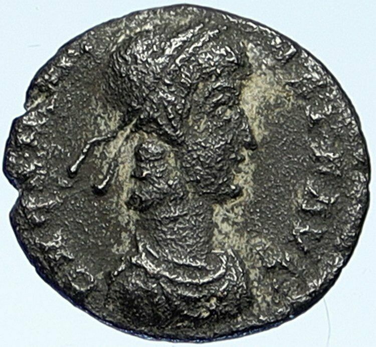 CONSTANTIUS II 348AD Antique Authentic Ancient OLD Roman Coin PHOENIX i109283