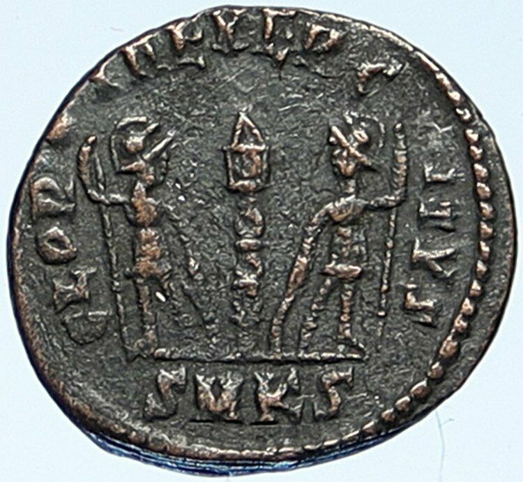 CONSTANTIUS II Cyzicus Authentic Ancient Roman Coin WAR LEGION SOLDIERS i109262