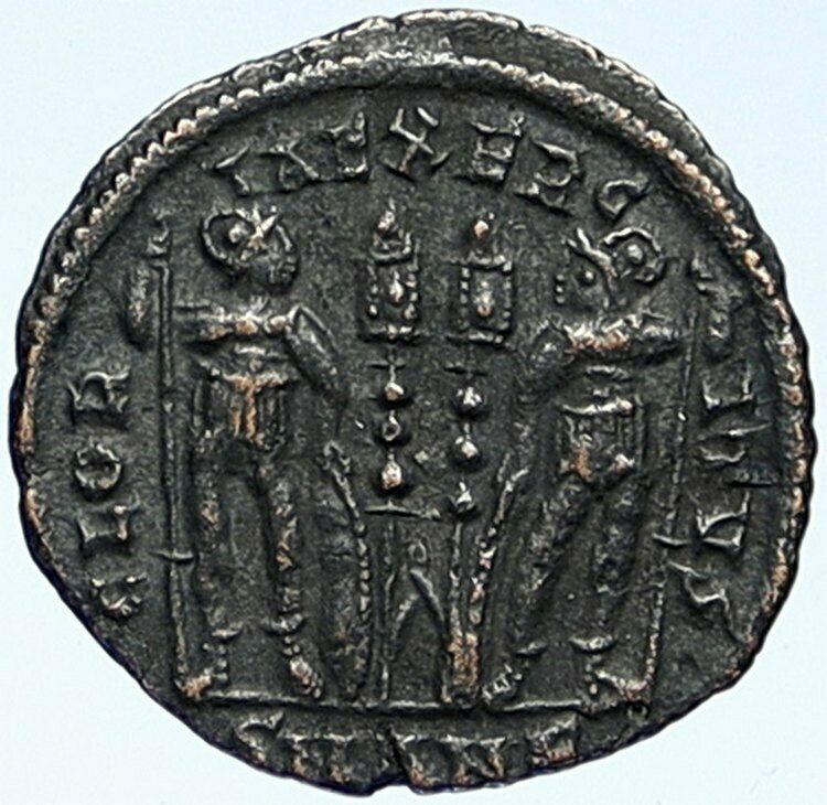 CONSTANTINE II son of the Great Ancient Roman Coin LEGION WAR SOLDIERS i109255