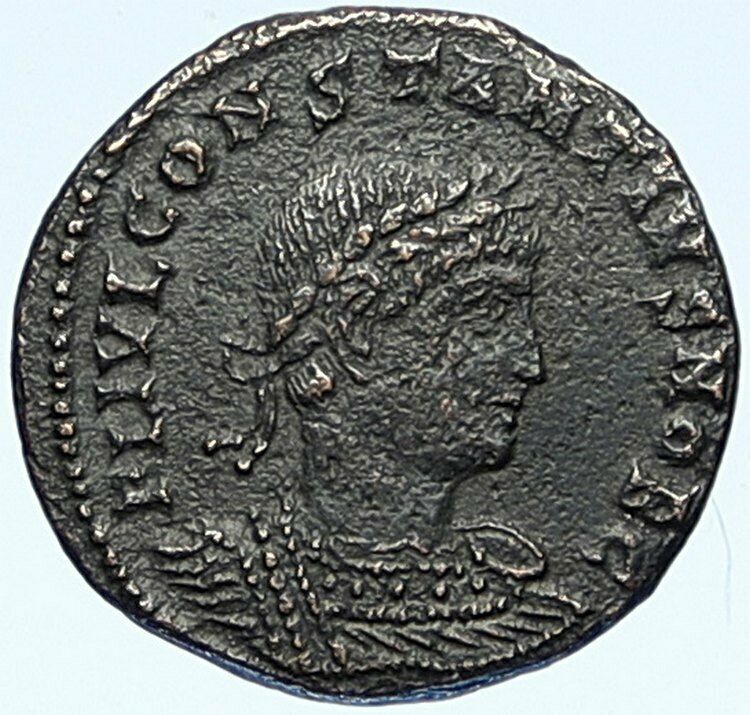 CONSTANTIUS II 333 AD Antioch Ancient Old Roman Coin WAR LEGION SOLDIERS i109250