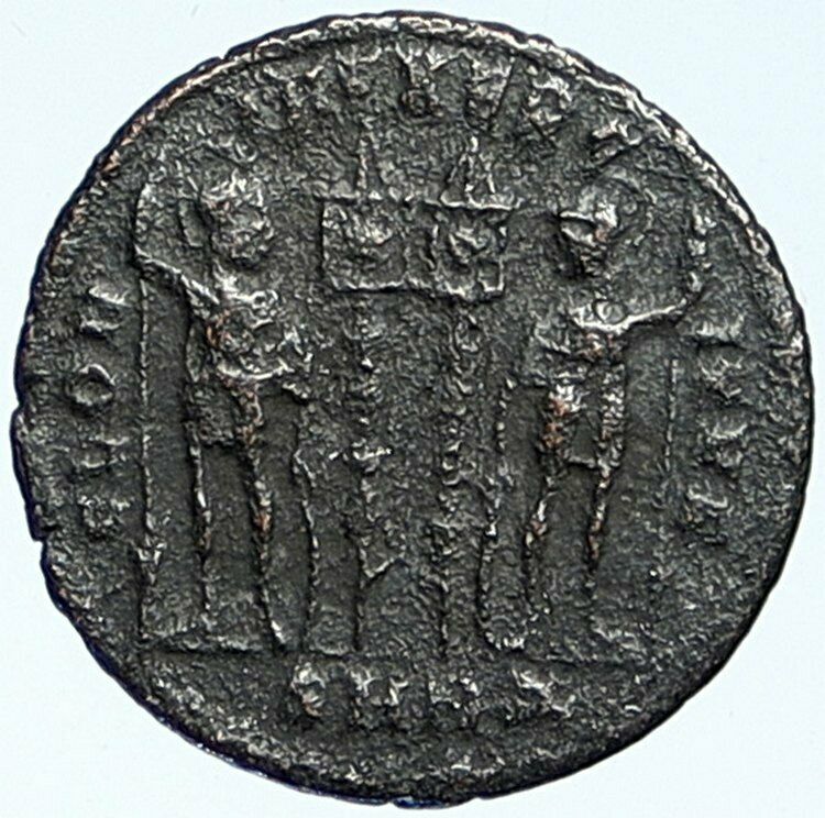 CONSTANTIUS II 330AD Nicomedia Ancient OLD Roman Coin SOLDIER STANDARD i109265