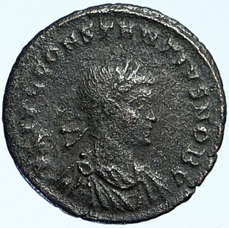 CONSTANTIUS II 330AD Nicomedia Ancient OLD Roman Coin SOLDIER STANDARD i109265