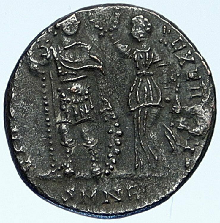 HONORIUS crowned by Victory 395AD Antioch Authentic Ancient Roman Coin i109287