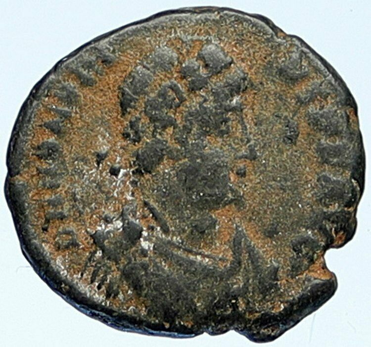 HONORIUS crowned by Victory 395AD Antioch Authentic Ancient Roman Coin i109330