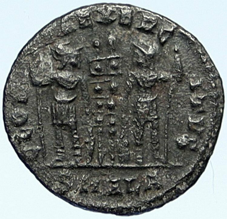 CONSTANTIUS II 333 AD Antioch Ancient Old Roman Coin WAR LEGION SOLDIERS i109326