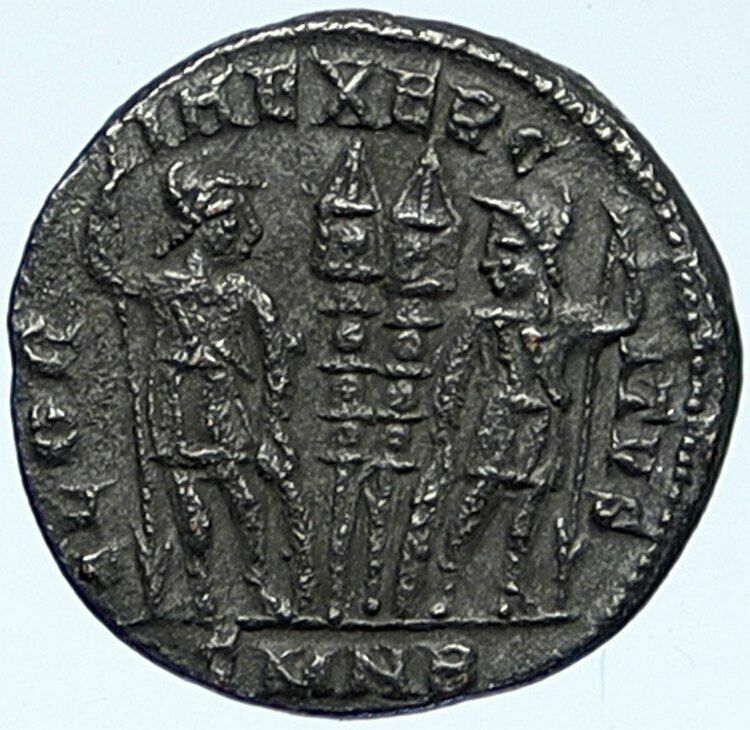 CONSTANTINE II son of the Great Ancient Roman Coin LEGION WAR SOLDIERS i109337