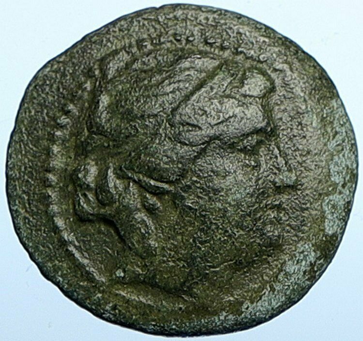 300BC Mesembria in Thrace Authentic Ancient Greek Coin ATHENA w WEAPONS i108382