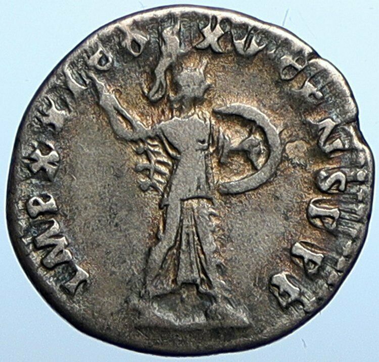 DOMITIAN Authentic Ancient 90AD Rome Antique Silver Roman Coin MINERVA i108380