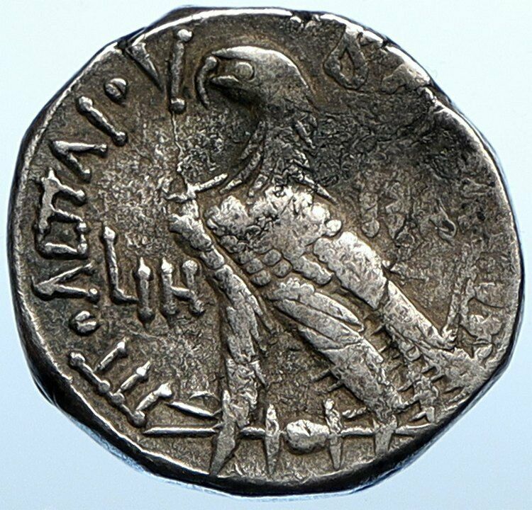 PTOLEMY XII 80 BC Eagle Zeus Alexandria Egypt Ancient Silver Greek Coin i108373