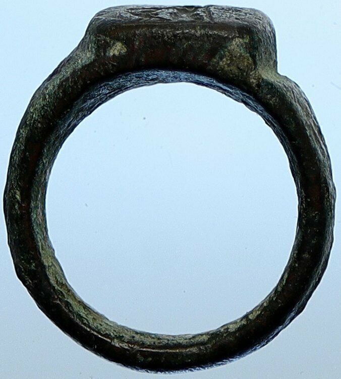 400-200BC Ancient Roman Christian ZEUS SCEPTER Old RING Jewelry Artifact i108381