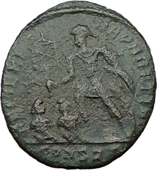 CONSTANTIUS II Constantine the Great son AE2 Ancient Roman Coin CHI-RHO i22528