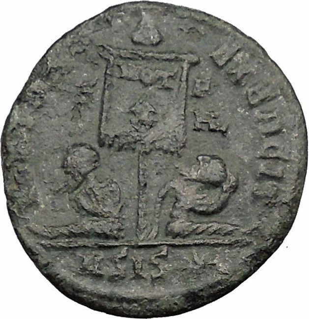 CONSTANTINE II Jr Constantine the Great son Ancient Roman Coin Vexillum i32419