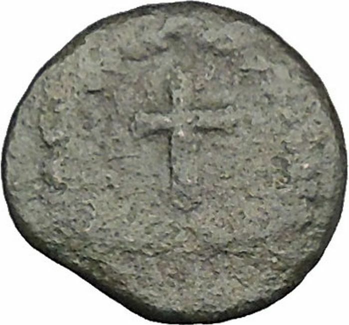 THEODOSIUS II 425AD Ancient Roman Coin Cross within wreath of success i32881