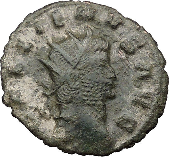 Gallienus son of Valerian I Rare Ancient Roman Coin Good fortune Cult i31651