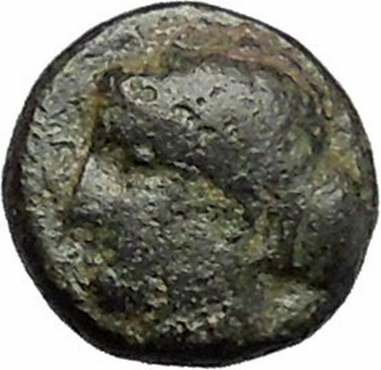 Boione in Aiolis 300BC Ancient Greek Coin Female head BULL i49496