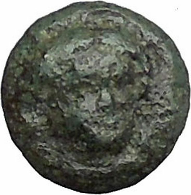 Larissa Phriconis in Aeolis 400BC Original Ancient Greek Coin Female Bull i49652