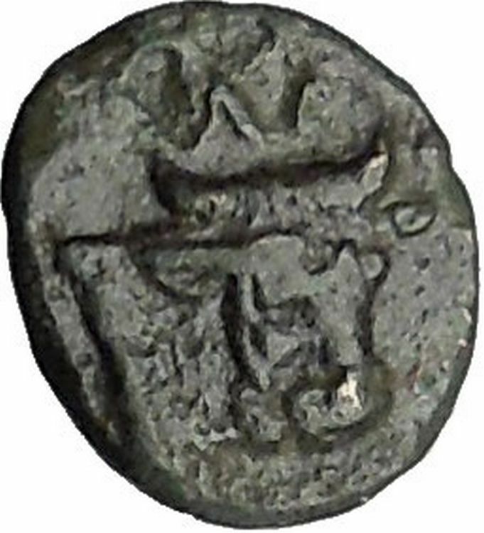 Larissa Phriconis in Aeolis 400BC Original Ancient Greek Coin Female Bull i49645